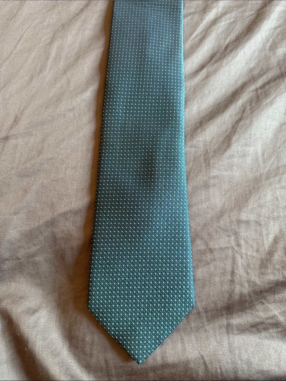 Calvin Klein Teal Microdot Silk Tie